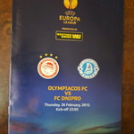 Επίσημο πρόγραμμα Ολυμπιακός-Ντνίπρο Europa League 2014-15 σαν καινούργιο