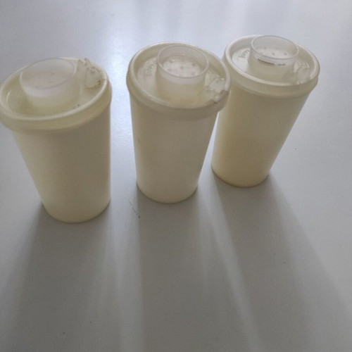 Tupperware spice set, 3 pieces, missing lids