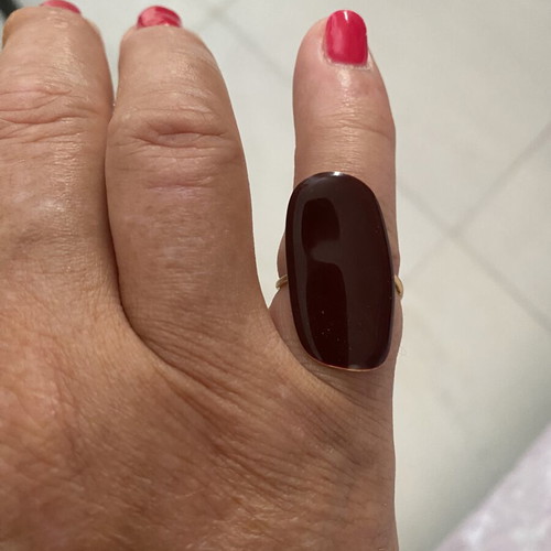 Adjustable ring, brown color