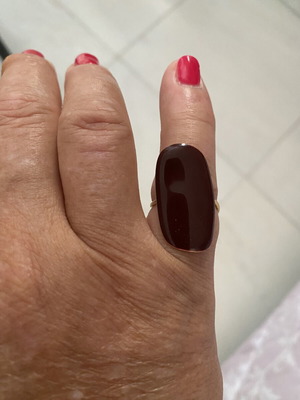 Adjustable ring, brown color