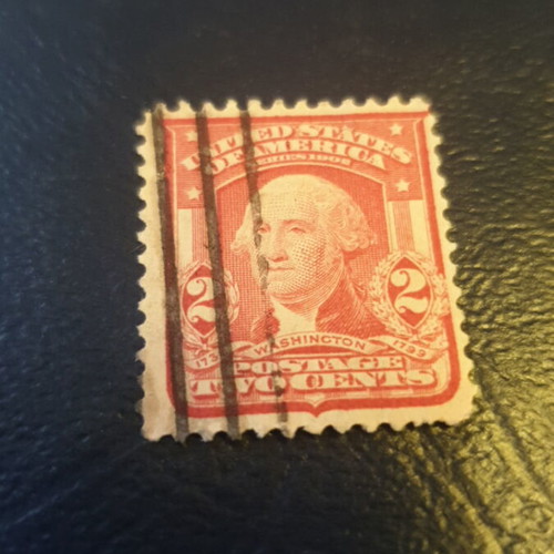 1903 2c Carmine Washington Stamp used
