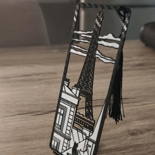 Handmade 3D Printed Paris Bookmark with Eiffel Tower and Tassel new