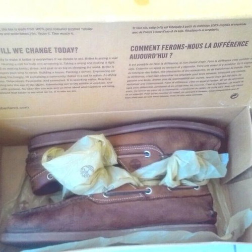 Timberland boat shoes earthy brown leather used men's size 9 with box