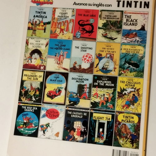 Tintin The Seven Crystal Balls used English comic book