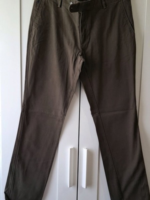 Guy Laroche men's fabric winter pants like new, dark khaki