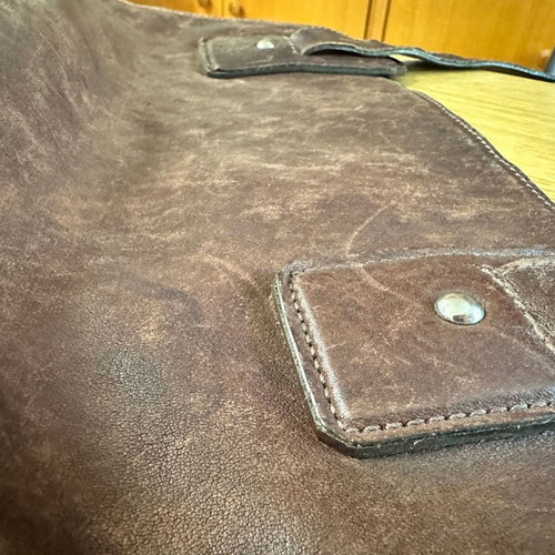 Prada messenger bag, genuine leather, brown