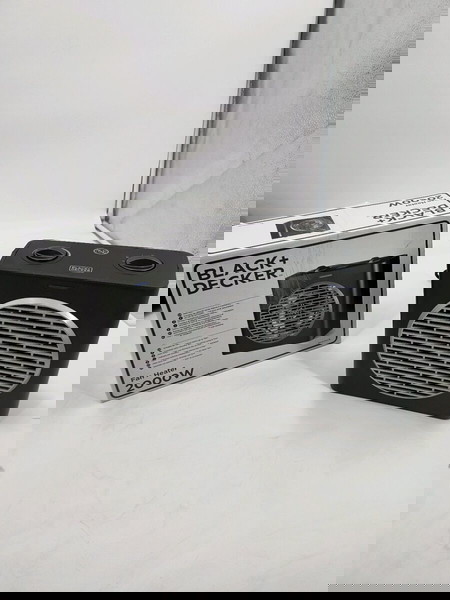 Вентилаторна печка Black+Decker BXSH2003E, 2000 W, 2 степени на отопление, Регулируем термостат
