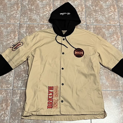 Bershka baseball jacket size L, black and yellow