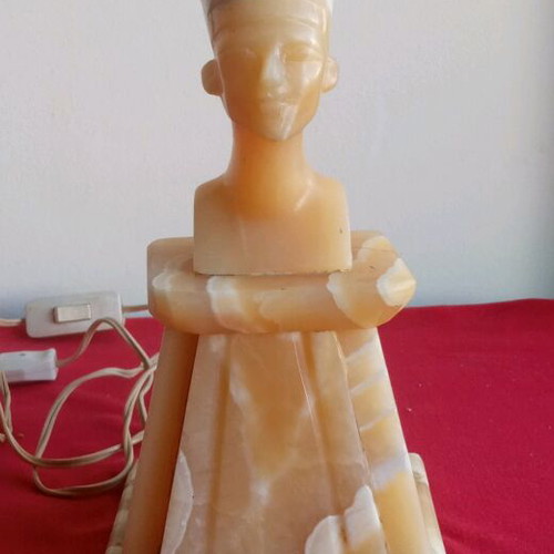 Nefertiti Queen Statue from Onyx with Internal Lighting used