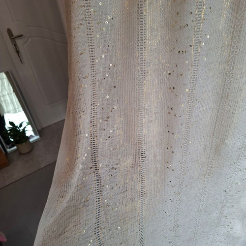 Gold scarf with sequins new, elegant evening wear