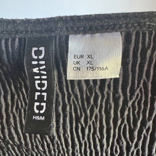 Black velour blouse H&M size XL