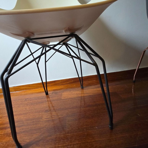 Kubikoff Dimple chairs set of 6 used, Diamond base, made in Italy