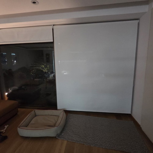 Roller blinds used, set of 7 in various sizes