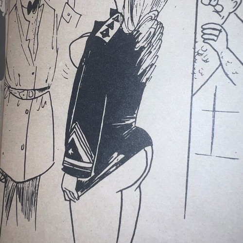 Comic book used with 66 erotic cartoons and handwritten translation