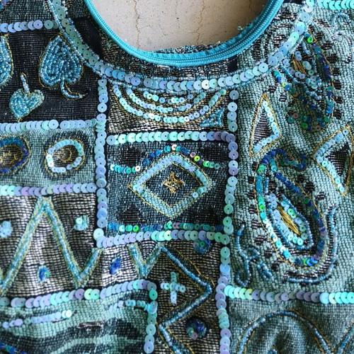 Embroidered cotton shoulder bag like new