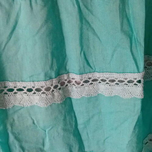 Strapless dress S used, airy, green-turquoise