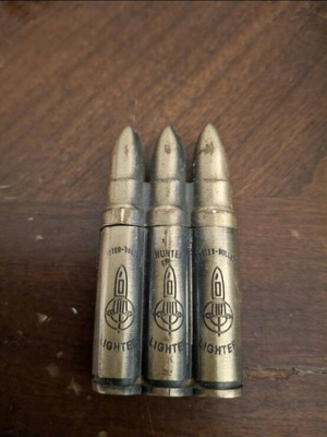 Αναπτήρας Hunter Bullet μεταχειρισμένος, novelty στρατιωτικού τύπου με τριπλό σχέδιο σφαιρών