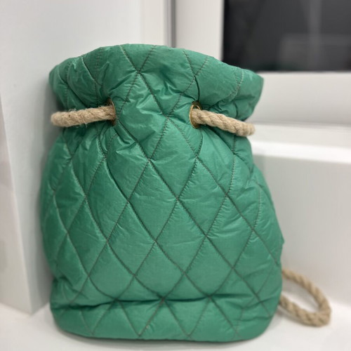 Salty Bag Backpack new, handmade from sailcloth, green
