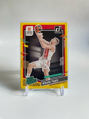 Κάρτα 2023-24 Panini Donruss Euroleague Nikola Topic Rated Prospect Yellow Flood σαν καινούργιο