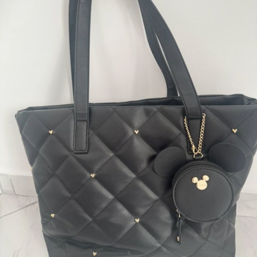 Primark Disney Mickey Mouse shoulder bag used, black quilted