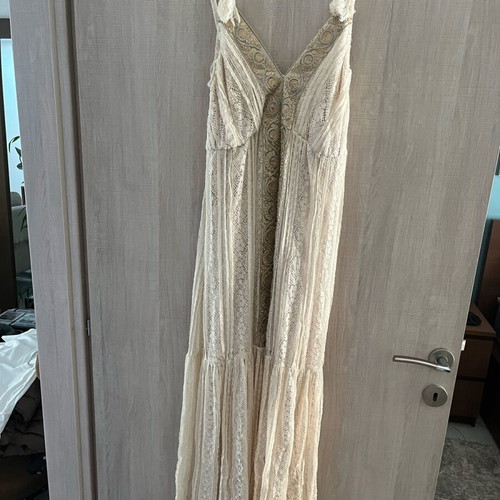 Lace dress beige and gold medium Maki Philosophy like new