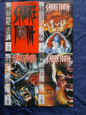 Sabretooth limited series 4 issues used with Larry Hama signature
