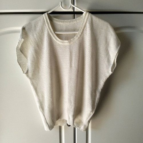 Knitted blouse white, like new, size S