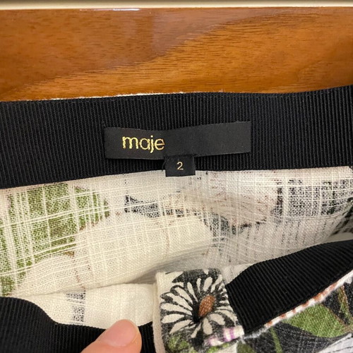 Maje top and linen skirt set like new, size M