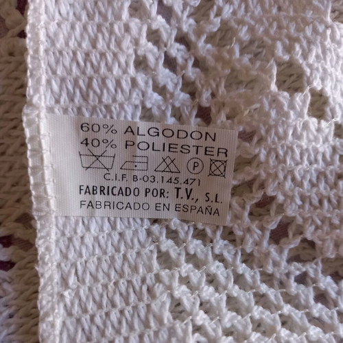 Knitted quilt for double bed new, 2.50×2.05 m, ecru color