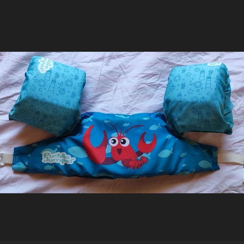 Sevylor The Original Puddle Jumper Blue Swimming Armbands with Crab Design like new