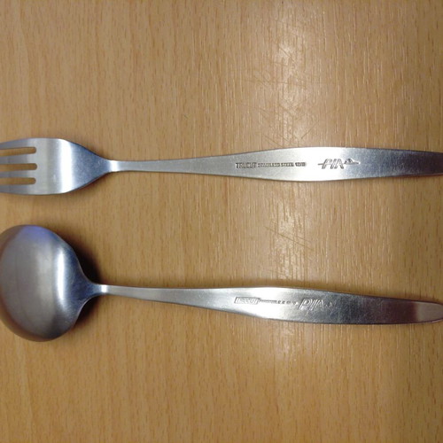 Vintage spoon and fork used from PIA Airlines Pakistan