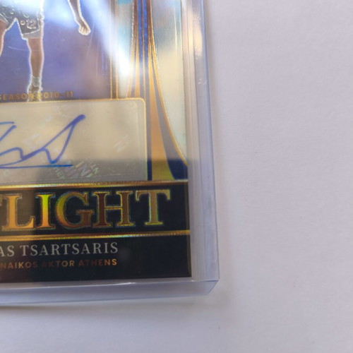 2025-26 Panini Select EuroLeague In Flight Signatures Prizm Kostas Tsartsaris Panathinaikos card