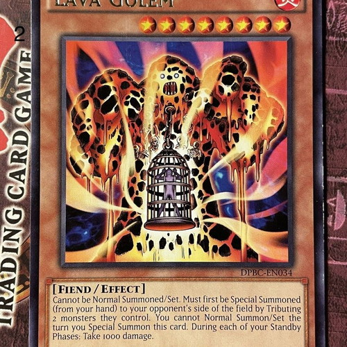 Lava Golem 1st Edition Yu-Gi-Oh! card like new, vintage