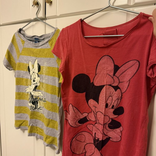 Disney short-sleeve t-shirt set used, size medium, gray and red