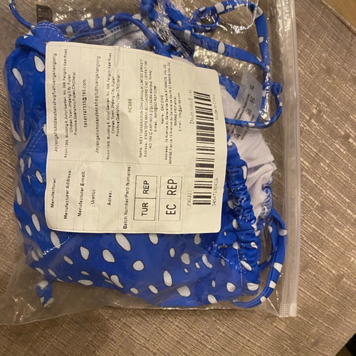 Temu swimsuit new, size XL, white and blue