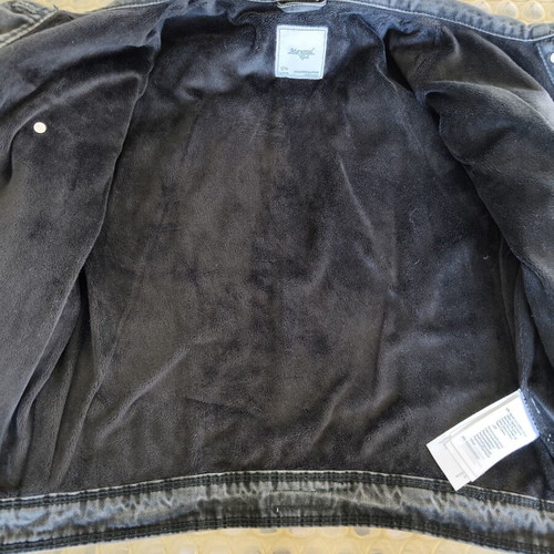 Jean jacket Mayoral like new, fleece interior, black, size 164 cm