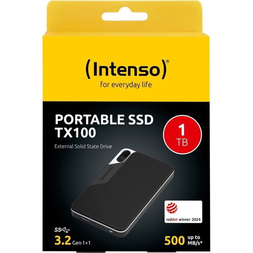 Intenso TX100 USB-A 3.2 External SSD 1TB 2.5" Black new