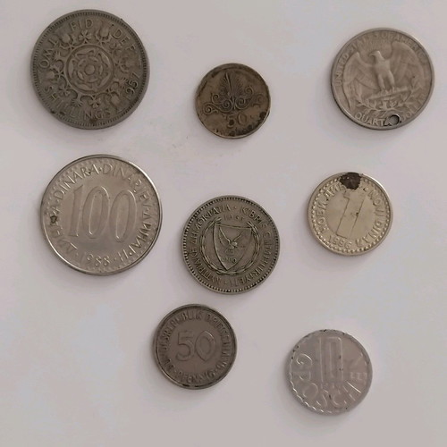 Old coins used, pack from various countries
