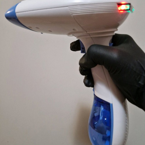 Portable steam device for clothes ironing used