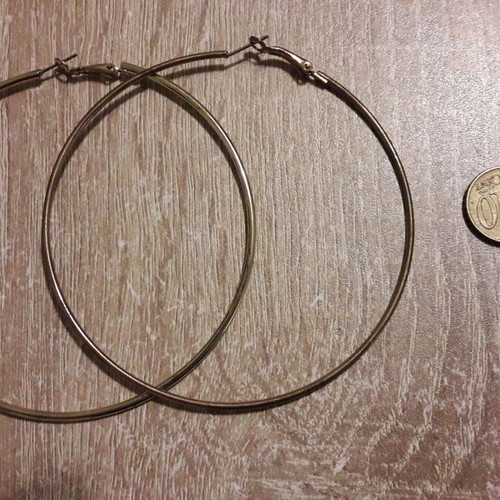 Large hoop earrings used, good condition