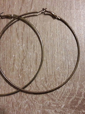 Large hoop earrings used, good condition