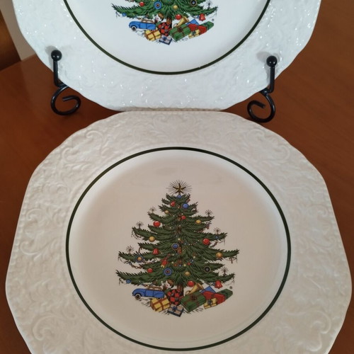 English porcelain plates set of two, new, 21×21 cm