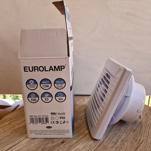 Eurolamp bathroom fan 12W new with timer