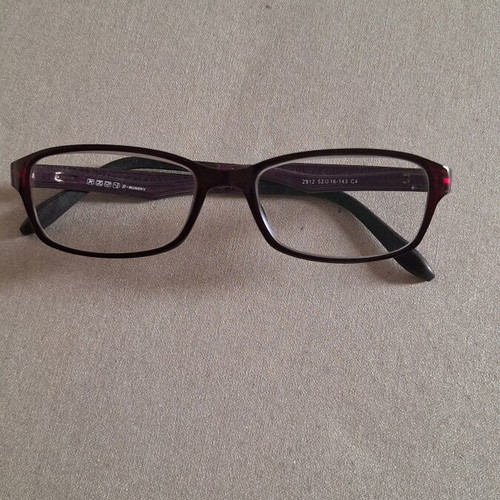Purple presbyopia glasses frame with lenses, stylish and lightweight