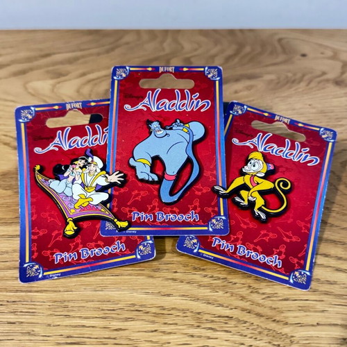 Aladdin plastic collectible pins new from the 90s