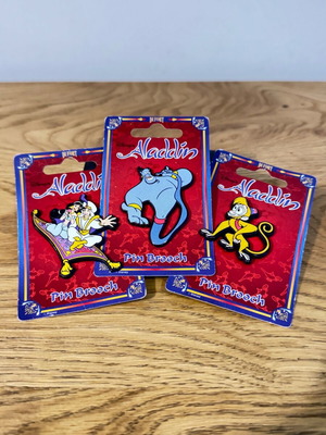 Aladdin plastic collectible pins new from the 90s