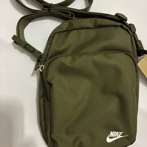 Nike large shoulder bag new green with gold details