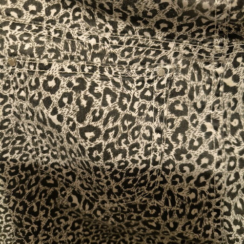 Leopard print pants like new, size S 36 8, black and white
