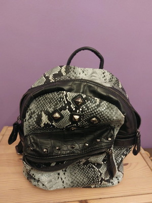 Synthetic leather backpack like new