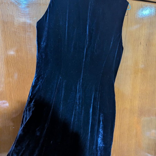 Velvet vintage dress dark purple for small medium